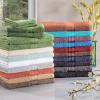 Superior Eco-Friendly Cotton 12-Piece Face Towel/Washcloth Set, Small, Fast Drying Towels for Face, Spa, Resort, Hotel, Hand, Shower, Guest Bathroom, Home, Airbnb, Apartment Essentials, Rosewood(Aquamarine)
