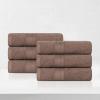 Superior Eco-Friendly Cotton 12-Piece Face Towel/Washcloth Set, Small, Fast Drying Towels for Face, Spa, Resort, Hotel, Hand, Shower, Guest Bathroom, Home, Airbnb, Apartment Essentials, Rosewood(Coffee)