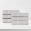 Superior Eco-Friendly Cotton 12-Piece Face Towel/Washcloth Set, Small, Fast Drying Towels for Face, Spa, Resort, Hotel, Hand, Shower, Guest Bathroom, Home, Airbnb, Apartment Essentials, Rosewood(Silver)