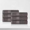Superior Eco-Friendly Cotton 12-Piece Face Towel/Washcloth Set, Small, Fast Drying Towels for Face, Spa, Resort, Hotel, Hand, Shower, Guest Bathroom, Home, Airbnb, Apartment Essentials, Rosewood(Graphite)