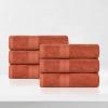 Superior Eco-Friendly Cotton 12-Piece Face Towel/Washcloth Set, Small, Fast Drying Towels for Face, Spa, Resort, Hotel, Hand, Shower, Guest Bathroom, Home, Airbnb, Apartment Essentials, Rosewood(Copper)