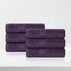Superior Eco-Friendly Cotton 12-Piece Face Towel/Washcloth Set, Small, Fast Drying Towels for Face, Spa, Resort, Hotel, Hand, Shower, Guest Bathroom, Home, Airbnb, Apartment Essentials, Rosewood(Eggplant)