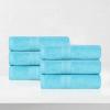 Superior Eco-Friendly Cotton 12-Piece Face Towel/Washcloth Set, Small, Fast Drying Towels for Face, Spa, Resort, Hotel, Hand, Shower, Guest Bathroom, Home, Airbnb, Apartment Essentials, Rosewood(Turquoise)