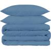 Superior Egyptian Cotton 1500 TC Duvet Cover Set – Luxurious Comforter Covers, Soft Bedding Essentials, Secure Button Closure, Includes 1 Duvet Cover & 2 Shams, King/California King, Black(Medium Blue – Z)