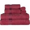 Superior Egyptian Cotton 2-Piece Bath Sheet Towel Set, Oversized Body Towels For Adults And Kids, Large Towel For Bath, Shower, Guest Bathroom, Spa, Gym, Resort, Essentials, Airbnb, Peach(Burgundy)