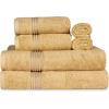 Superior Egyptian Cotton 2-Piece Bath Sheet Towel Set, Oversized Body Towels For Adults And Kids, Large Towel For Bath, Shower, Guest Bathroom, Spa, Gym, Resort, Essentials, Airbnb, Peach(Gold)