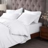 Superior Egyptian Cotton 300 Thread Count Duvet Cover Set, Soft Comforter Covers, Luxury Bedding Essentials, Button Closure, Includes 1 Duvet Cover, 1 Pillow Sham, Twin, Teal(White – Z)