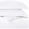 Superior Egyptian Cotton 300 Thread Count Duvet Cover Set, Soft Comforter Covers, Luxury Bedding Essentials, Button Closure, Includes 1 Duvet Cover, 1 Pillow Sham, Twin, Teal(White – Z)