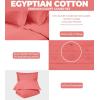 Superior Egyptian Cotton 300 Thread Count Duvet Cover Set, Soft Comforter Covers, Luxury Bedding Essentials, Button Closure, Includes 1 Duvet Cover, 1 Pillow Sham, Twin, Teal(Coral – Z)