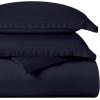 Superior Egyptian Cotton 300 Thread Count Duvet Cover Set, Soft Comforter Covers, Luxury Bedding Essentials, Button Closure, Includes 1 Duvet Cover, 1 Pillow Sham, Twin, Teal(Navy Blue – Z)