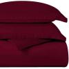 Superior Egyptian Cotton 300 Thread Count Duvet Cover Set, Soft Comforter Covers, Luxury Bedding Essentials, Button Closure, Includes 1 Duvet Cover, 1 Pillow Sham, Twin, Teal(Burgundy – Z)