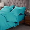 Superior Egyptian Cotton 300 Thread Count Duvet Cover Set, Soft Comforter Covers, Luxury Bedding Essentials, Button Closure, Includes 1 Duvet Cover, 1 Pillow Sham, Twin, Teal(Teal – Z)