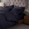 Superior Egyptian Cotton 300 Thread Count Duvet Cover Set, Soft Comforter Covers, Luxury Bedding Essentials, Button Closure, Includes 1 Duvet Cover, 1 Pillow Sham, Twin, Teal(Navy Blue – Z)