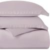 Superior Egyptian Cotton 300 Thread Count Duvet Cover Set, Soft Comforter Covers, Luxury Bedding Essentials, Button Closure, Includes 1 Duvet Cover, 1 Pillow Sham, Twin, Teal(Lilac – Z)