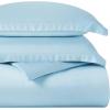 Superior Egyptian Cotton 300 Thread Count Duvet Cover Set, Soft Comforter Covers, Luxury Bedding Essentials, Button Closure, Includes 1 Duvet Cover, 1 Pillow Sham, Twin, Teal(Light Blue – Z)