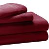 Superior Egyptian Cotton 4 Piece Sheet Set, 650 Thread Count, Eco-Friendly, Sustainable Sheets, Ultra-Soft Basics, Solid, Deep Pocket Fitted Sheet, Flat Sheet, Pillowcases, King, White(Burgundy)