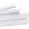 Superior Egyptian Cotton 4 Piece Sheet Set, 650 Thread Count, Eco-Friendly, Sustainable Sheets, Ultra-Soft Basics, Solid, Deep Pocket Fitted Sheet, Flat Sheet, Pillowcases, King, White(White)