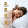 Superior Egyptian Cotton 4 Piece Sheet Set, 650 Thread Count, Eco-Friendly, Sustainable Sheets, Ultra-Soft Basics, Solid, Deep Pocket Fitted Sheet, Flat Sheet, Pillowcases, King, White(Plum)