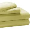 Superior Egyptian Cotton 4 Piece Sheet Set, 650 Thread Count, Eco-Friendly, Sustainable Sheets, Ultra-Soft Basics, Solid, Deep Pocket Fitted Sheet, Flat Sheet, Pillowcases, King, White(Olive Green)