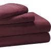 Superior Egyptian Cotton 4 Piece Sheet Set, 650 Thread Count, Eco-Friendly, Sustainable Sheets, Ultra-Soft Basics, Solid, Deep Pocket Fitted Sheet, Flat Sheet, Pillowcases, King, White(Plum)