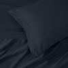 Superior Egyptian Cotton 4 Piece Sheet Set, Luxury 1000 Thread Count, Modern Design, Sustainable Sheets, Soft Basics, Solid, Deep Pocket Fitted Sheet, Flat Sheet, Pillowcases, Olympic Queen, White(Navy Blue)
