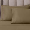 Superior Egyptian Cotton 4 Piece Sheet Set, Luxury 1000 Thread Count, Modern Design, Sustainable Sheets, Soft Basics, Solid, Deep Pocket Fitted Sheet, Flat Sheet, Pillowcases, Olympic Queen, White(Taupe)
