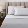 Superior Egyptian Cotton 4 Piece Sheet Set, Luxury 1000 Thread Count, Modern Design, Sustainable Sheets, Soft Basics, Solid, Deep Pocket Fitted Sheet, Flat Sheet, Pillowcases, Olympic Queen, White(Platinum)