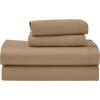 Superior Egyptian Cotton 4 Piece Sheet Set, Luxury 1000 Thread Count, Modern Design, Sustainable Sheets, Soft Basics, Solid, Deep Pocket Fitted Sheet, Flat Sheet, Pillowcases, Olympic Queen, White(Taupe – Z)