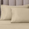 Superior Egyptian Cotton 4 Piece Sheet Set, Luxury 1000 Thread Count, Modern Design, Sustainable Sheets, Soft Basics, Solid, Deep Pocket Fitted Sheet, Flat Sheet, Pillowcases, Olympic Queen, White(Ivory – Extra Deep)