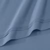 Superior Egyptian Cotton 4 Piece Sheet Set, Luxury 1000 Thread Count, Modern Design, Sustainable Sheets, Soft Basics, Solid, Deep Pocket Fitted Sheet, Flat Sheet, Pillowcases, Olympic Queen, White(Medium Blue)
