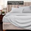 Superior Egyptian Cotton 4 Piece Sheet Set, Luxury 1000 Thread Count, Modern Design, Sustainable Sheets, Soft Basics, Solid, Deep Pocket Fitted Sheet, Flat Sheet, Pillowcases, Olympic Queen, White(Platinum – Z)
