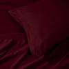 Superior Egyptian Cotton 4 Piece Sheet Set, Luxury 1000 Thread Count, Modern Design, Sustainable Sheets, Soft Basics, Solid, Deep Pocket Fitted Sheet, Flat Sheet, Pillowcases, Olympic Queen, White(Burgundy)