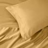 Superior Egyptian Cotton 4 Piece Sheet Set, Luxury 1000 Thread Count, Modern Design, Sustainable Sheets, Soft Basics, Solid, Deep Pocket Fitted Sheet, Flat Sheet, Pillowcases, Olympic Queen, White(Gold)