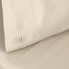 Superior Egyptian Cotton 4 Piece Sheet Set, Luxury 1000 Thread Count, Modern Design, Sustainable Sheets, Soft Basics, Solid, Deep Pocket Fitted Sheet, Flat Sheet, Pillowcases, Olympic Queen, White(Ivory – Z)