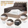 Superior Egyptian Cotton 4 Piece Sheet Set, Luxury 1000 Thread Count, Modern Design, Sustainable Sheets, Soft Basics, Solid, Deep Pocket Fitted Sheet, Flat Sheet, Pillowcases, Olympic Queen, White(Charcoal – Xd)
