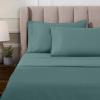 Superior Egyptian Cotton 4 Piece Sheet Set, Luxury 1000 Thread Count, Modern Design, Sustainable Sheets, Soft Basics, Solid, Deep Pocket Fitted Sheet, Flat Sheet, Pillowcases, Olympic Queen, White(Deep Sea)