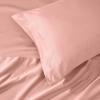 Superior Egyptian Cotton 4 Piece Sheet Set, Luxury 1000 Thread Count, Modern Design, Sustainable Sheets, Soft Basics, Solid, Deep Pocket Fitted Sheet, Flat Sheet, Pillowcases, Olympic Queen, White(Dusted Rose)