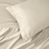 Superior Egyptian Cotton 4 Piece Sheet Set, Luxury 1000 Thread Count, Modern Design, Sustainable Sheets, Soft Basics, Solid, Deep Pocket Fitted Sheet, Flat Sheet, Pillowcases, Olympic Queen, White(Ivory)