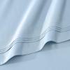Superior Egyptian Cotton 4 Piece Sheet Set, Luxury 1000 Thread Count, Modern Design, Sustainable Sheets, Soft Basics, Solid, Deep Pocket Fitted Sheet, Flat Sheet, Pillowcases, Olympic Queen, White(Light Blue – Z)