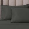 Superior Egyptian Cotton 4 Piece Sheet Set, Luxury 1000 Thread Count, Modern Design, Sustainable Sheets, Soft Basics, Solid, Deep Pocket Fitted Sheet, Flat Sheet, Pillowcases, Olympic Queen, White(Grey)