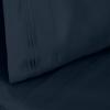 Superior Egyptian Cotton 4 Piece Sheet Set, Luxury 1000 Thread Count, Modern Design, Sustainable Sheets, Soft Basics, Solid, Deep Pocket Fitted Sheet, Flat Sheet, Pillowcases, Olympic Queen, White(Navy Blue – Z)