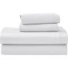Superior Egyptian Cotton 4 Piece Sheet Set, Luxury 1000 Thread Count, Modern Design, Sustainable Sheets, Soft Basics, Solid, Deep Pocket Fitted Sheet, Flat Sheet, Pillowcases, Olympic Queen, White(Platinum – Z)