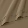 Superior Egyptian Cotton 4 Piece Sheet Set, Luxury 1000 Thread Count, Modern Design, Sustainable Sheets, Soft Basics, Solid, Deep Pocket Fitted Sheet, Flat Sheet, Pillowcases, Olympic Queen, White(Taupe)