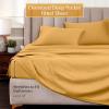 Superior Egyptian Cotton 4 Piece Sheet Set, Luxury 1000 Thread Count, Modern Design, Sustainable Sheets, Soft Basics, Solid, Deep Pocket Fitted Sheet, Flat Sheet, Pillowcases, Olympic Queen, White(Gold – Z)