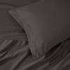 Superior Egyptian Cotton 4 Piece Sheet Set, Luxury 1000 Thread Count, Modern Design, Sustainable Sheets, Soft Basics, Solid, Deep Pocket Fitted Sheet, Flat Sheet, Pillowcases, Olympic Queen, White(Charcoal)