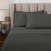 Superior Egyptian Cotton 4 Piece Sheet Set, Luxury 1000 Thread Count, Modern Design, Sustainable Sheets, Soft Basics, Solid, Deep Pocket Fitted Sheet, Flat Sheet, Pillowcases, Olympic Queen, White(Grey)
