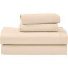 Superior Egyptian Cotton 4 Piece Sheet Set, Luxury 1000 Thread Count, Modern Design, Sustainable Sheets, Soft Basics, Solid, Deep Pocket Fitted Sheet, Flat Sheet, Pillowcases, Olympic Queen, White(Tan – Extra Deep)