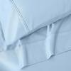 Superior Egyptian Cotton 4 Piece Sheet Set, Luxury 1200 Thread Count, Eco-Friendly, Sustainable Sheets, Ultra-Soft Basics, Solid, Deep Pocket Fitted Sheet, Flat Sheet, Pillowcases, King, White(Light Blue – Z)