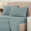 Superior Egyptian Cotton 4 Piece Sheet Set, Luxury 1200 Thread Count, Eco-Friendly, Sustainable Sheets, Ultra-Soft Basics, Solid, Deep Pocket Fitted Sheet, Flat Sheet, Pillowcases, King, White(Teal – Z)