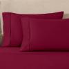 Superior Egyptian Cotton 4 Piece Sheet Set, Luxury 1200 Thread Count, Eco-Friendly, Sustainable Sheets, Ultra-Soft Basics, Solid, Deep Pocket Fitted Sheet, Flat Sheet, Pillowcases, King, White(Burgundy – Z)